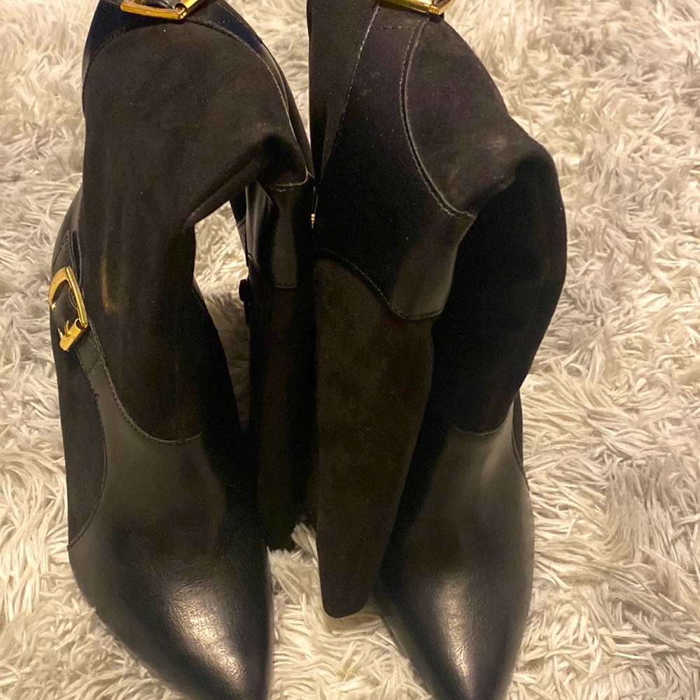 Heeled boots, black, size 8